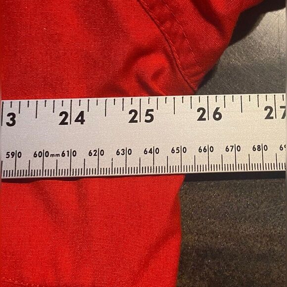 Current Seen Coat Women’s Large Red Blue Hood Oversized Storm Coat Russia - Picture 4 of 7